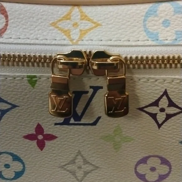 Louis Vuitton White Multicolor Monogram Nice BB Vanity Bag - Picture 4 of 13